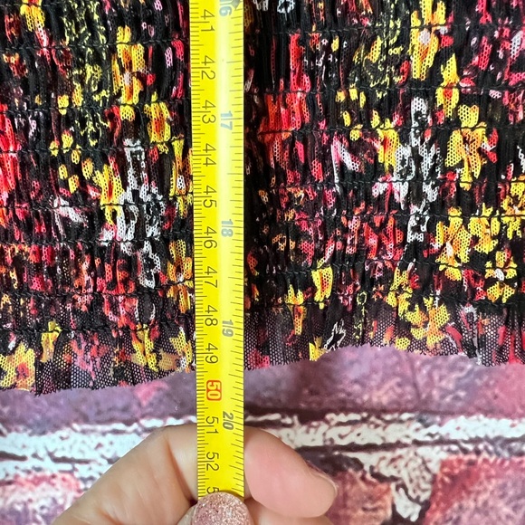 Free People Twyla Mesh Smocked Floral Crop Top - Picture 7 of 9